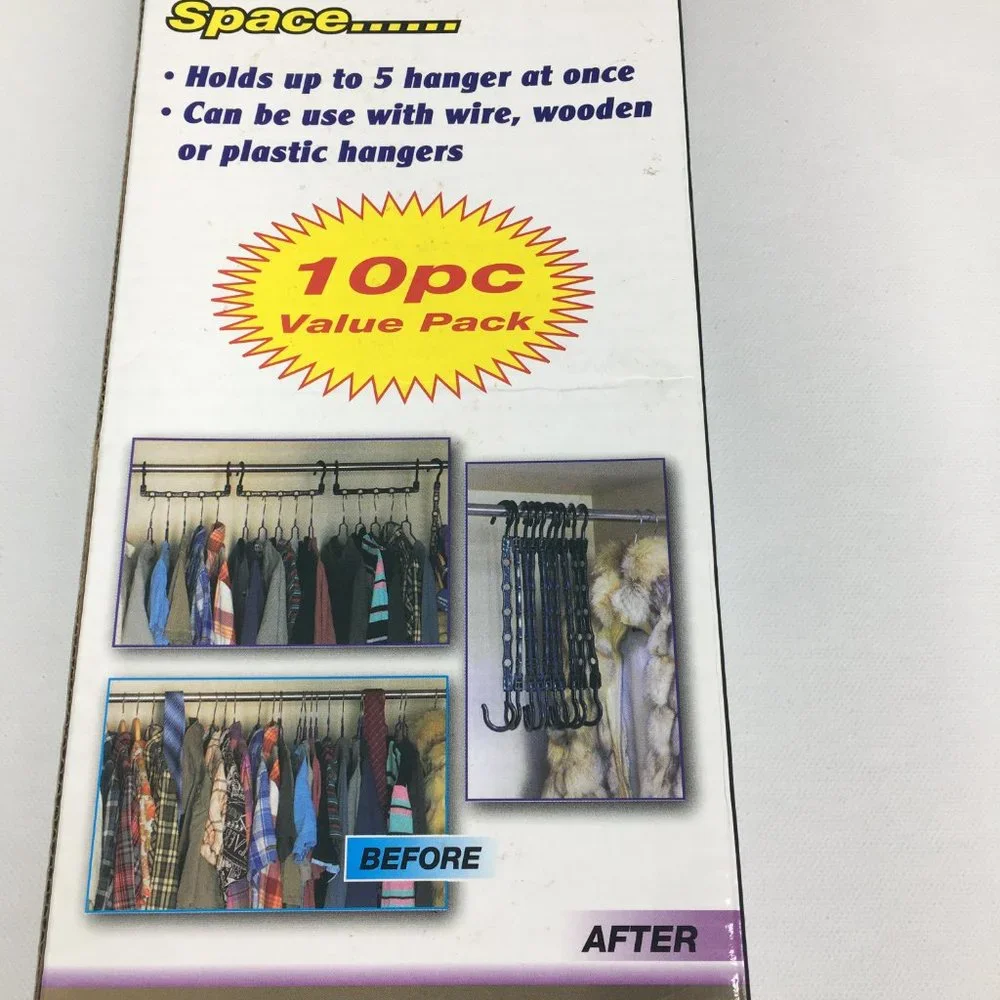 Closet Hangers Increase Space Clothes Organizer Storage Purses Belts